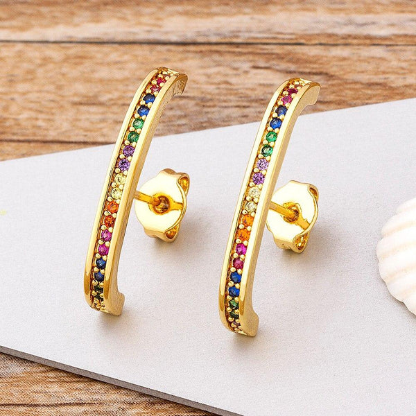 New Arrival Charm CZ Diamond Heart Stud Earrings