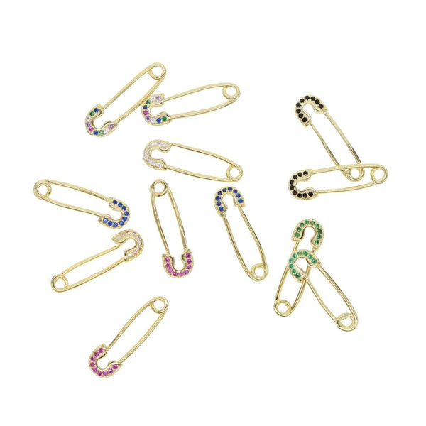CZ Pin Earring New Design Lady Gift Gold Filled Simple Multi Piercing Jewelry A pair