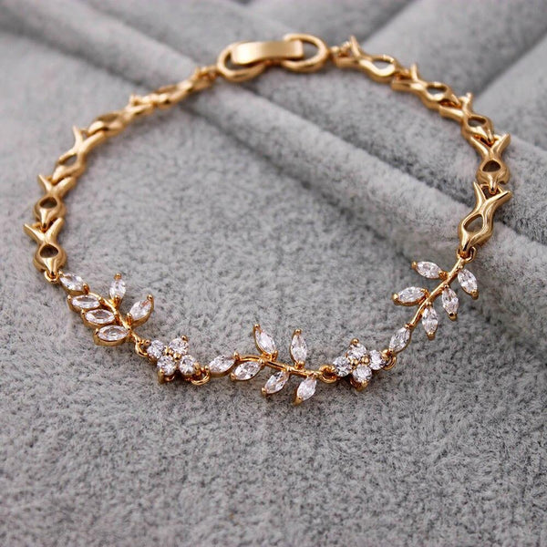 Fahion Waterdrop heart CZ Diamond  Bracelet Trendy Elegant Jewelry