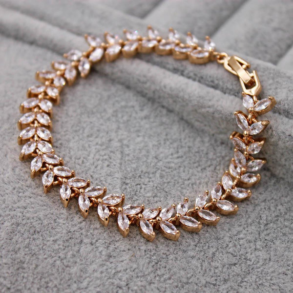 Fahion Waterdrop heart CZ Diamond  Bracelet Trendy Elegant Jewelry