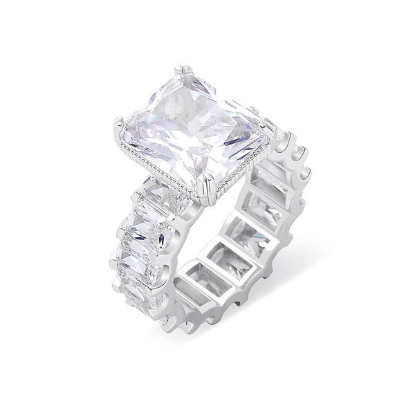 Square CZ Diamond Ring
