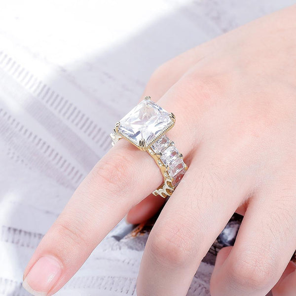 Square CZ Diamond Ring