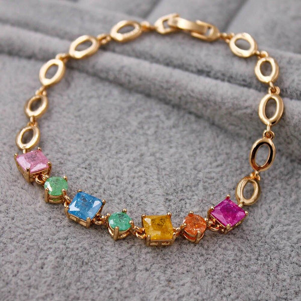 Fahion Waterdrop heart CZ Diamond  Bracelet Trendy Elegant Jewelry