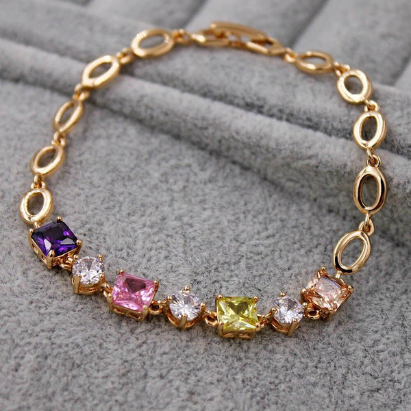 Fahion Waterdrop heart CZ Diamond  Bracelet Trendy Elegant Jewelry