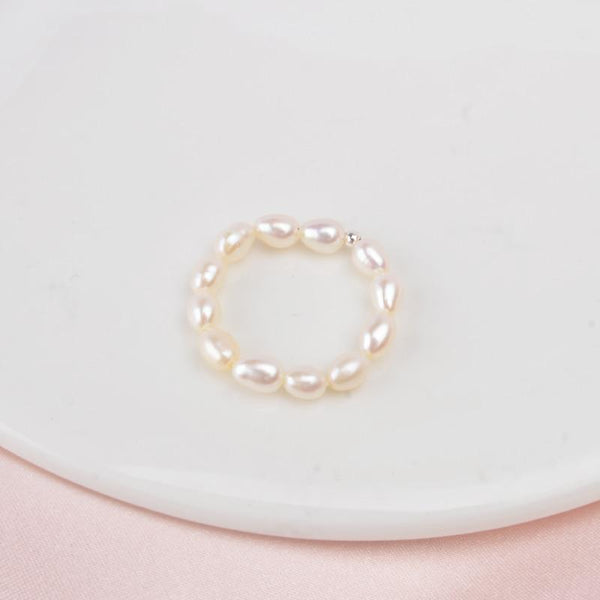 Fashion 3-4mm Mini Small Natural Freshwater Pearl Couple Rings for Women Real 925 Sterling Silver Jewelry Women Gift