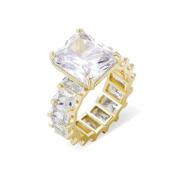 Square CZ Diamond Ring