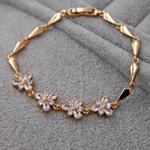 Fahion Waterdrop heart CZ Diamond  Bracelet Trendy Elegant Jewelry