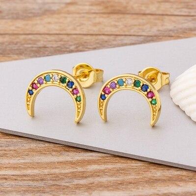 New Fashion Angel Wings CZ Diamond Stud Earrings