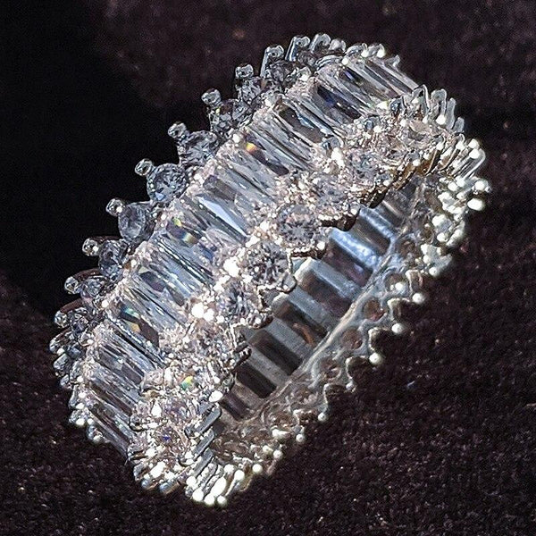Luxury Wedding Band Eternity Ring For Women Big Gift For Ladies Love