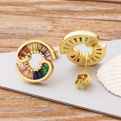 New Arrival Charm CZ Diamond Heart Stud Earrings