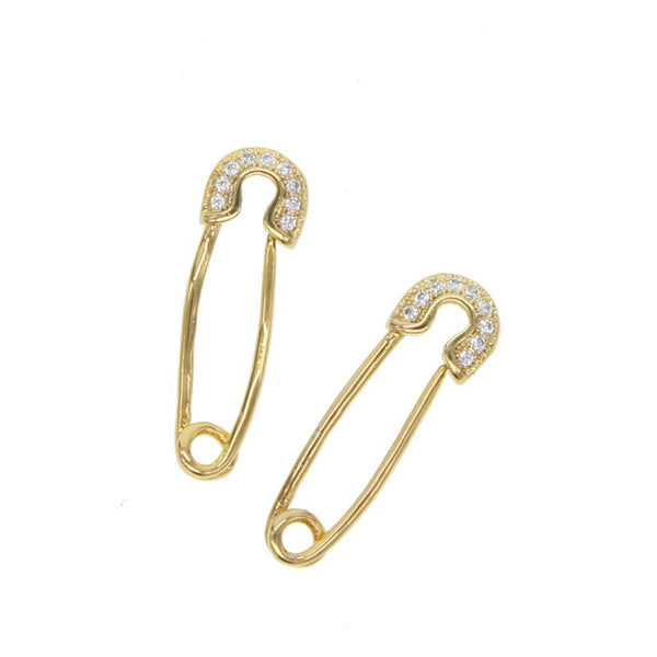 CZ Pin Earring New Design Lady Gift Gold Filled Simple Multi Piercing Jewelry A pair