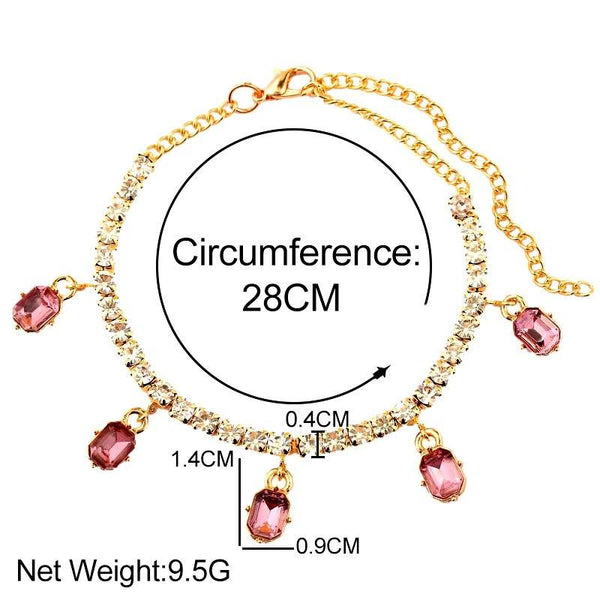 CZ Diamond Charm Bracelet
