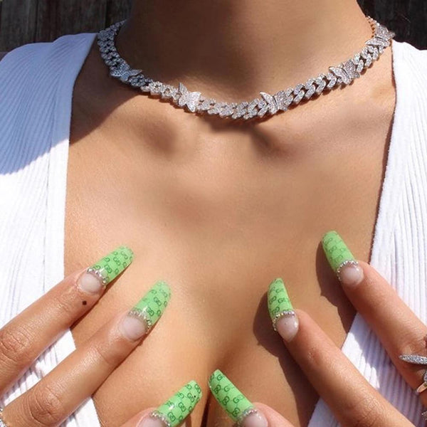 Iced Out Butterfly Chain