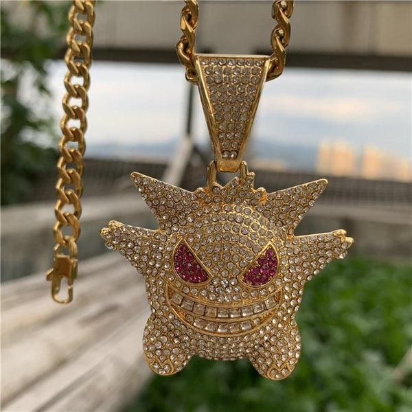 Hip Hop Iced Out Ghost Necklace