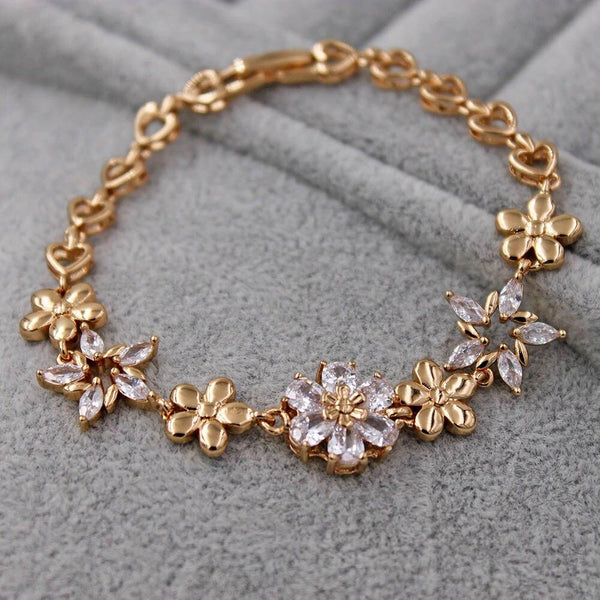 Fahion Waterdrop heart CZ Diamond  Bracelet Trendy Elegant Jewelry
