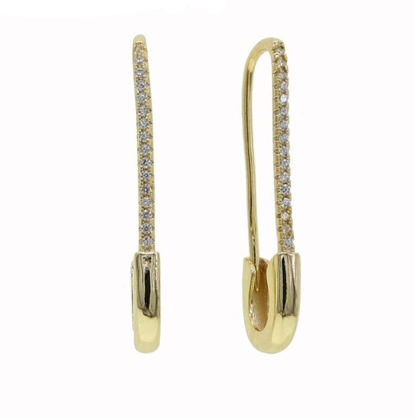 CZ Pin Earring New Design Lady Gift Gold Filled Simple Multi Piercing Jewelry A pair