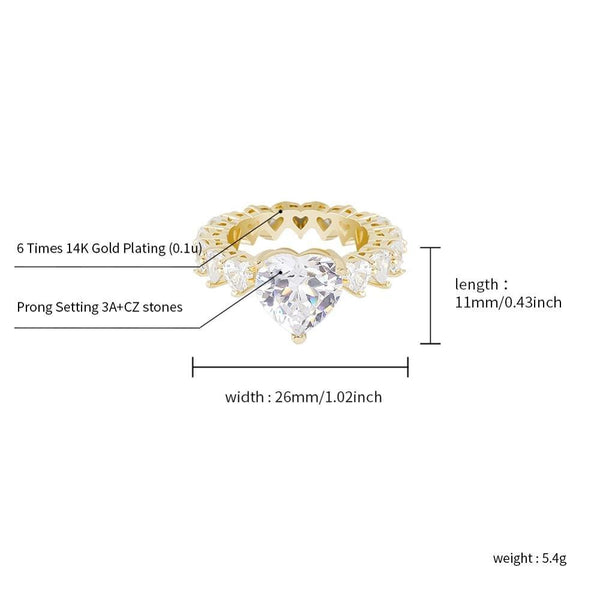 Heart Quality CZ Diamond Ring