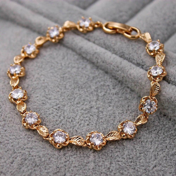 Fahion Waterdrop heart CZ Diamond  Bracelet Trendy Elegant Jewelry