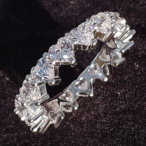 Luxury Wedding Band Eternity Ring For Women Big Gift For Ladies Love