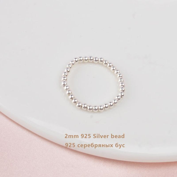 Fashion 3-4mm Mini Small Natural Freshwater Pearl Couple Rings for Women Real 925 Sterling Silver Jewelry Women Gift