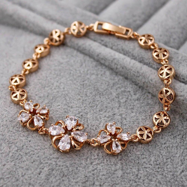 Fahion Waterdrop heart CZ Diamond  Bracelet Trendy Elegant Jewelry