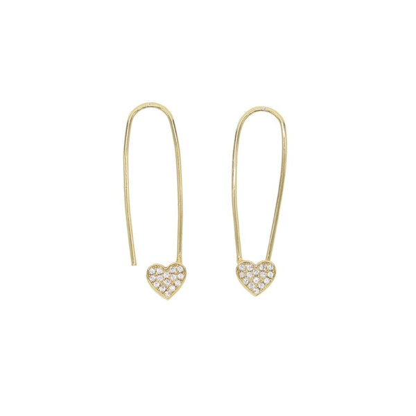 CZ Pin Earring New Design Lady Gift Gold Filled Simple Multi Piercing Jewelry A pair