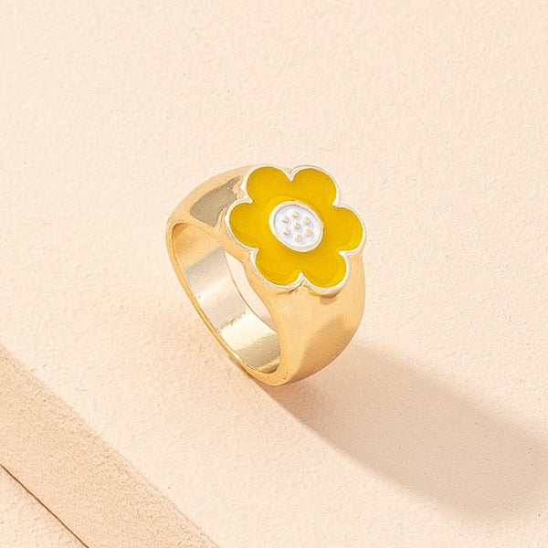 Y2K Cute Heart Flower Rings Metal Cloud Crystal Fashion Goth Punk Charms Rings Jewelry 90s Style New Gifts - 30% OFF Buy 2 or More No Code Required