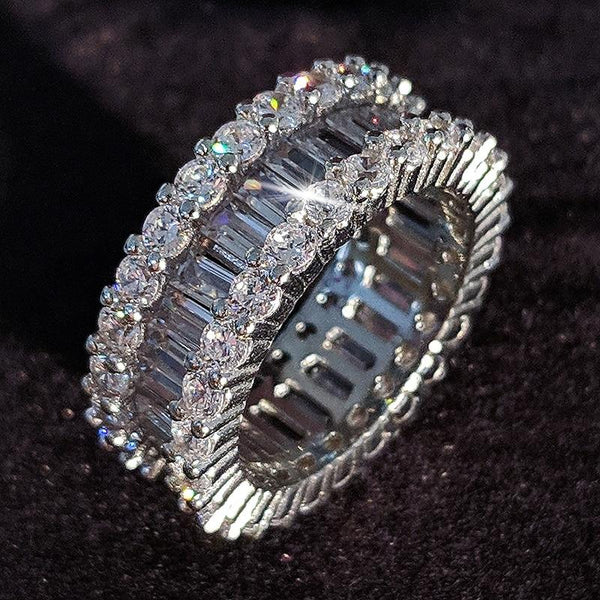 Luxury Wedding Band Eternity Ring For Women Big Gift For Ladies Love