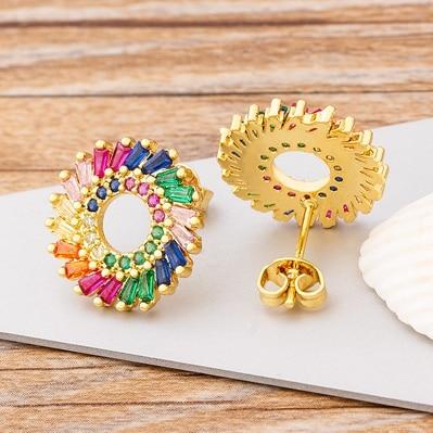 New Arrival Charm CZ Diamond Heart Stud Earrings
