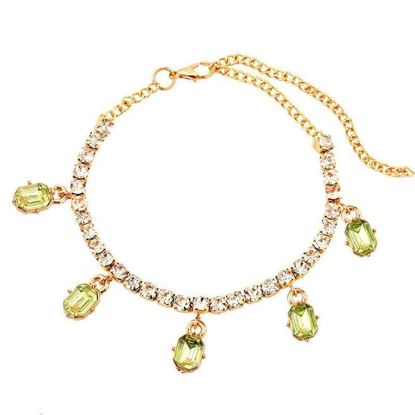 CZ Diamond Charm Bracelet