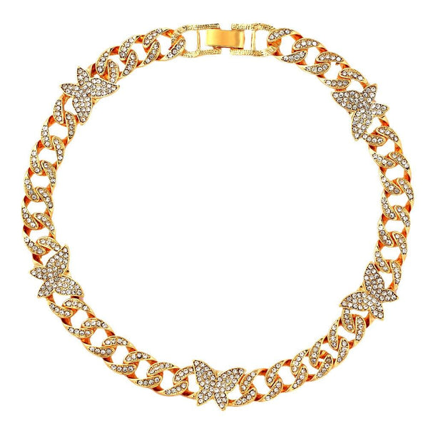 Iced Out Butterfly Chain