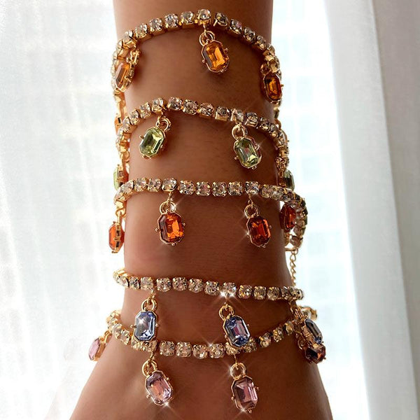 CZ Diamond Charm Bracelet