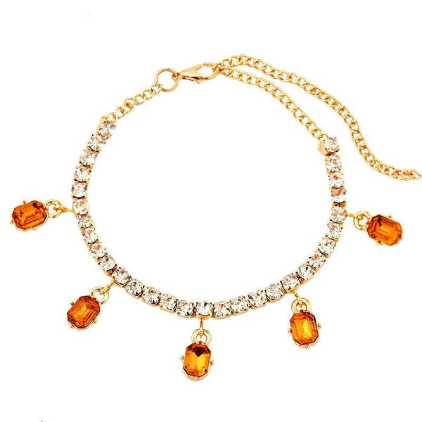 CZ Diamond Charm Bracelet