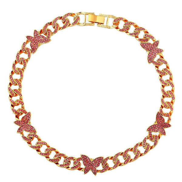 Iced Out Butterfly Chain