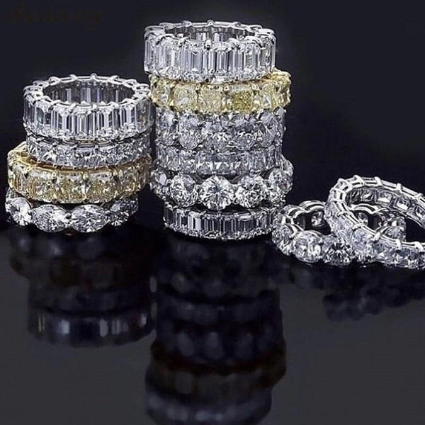 Luxury Wedding Band Eternity Ring For Women Big Gift For Ladies Love