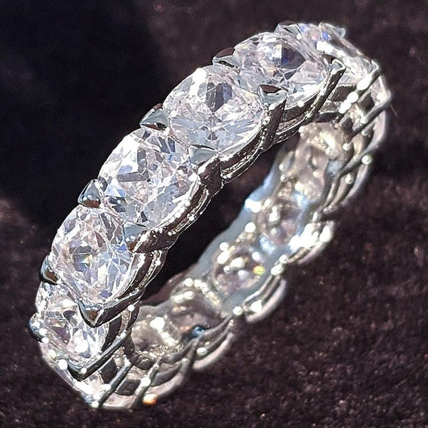 Luxury Wedding Band Eternity Ring For Women Big Gift For Ladies Love