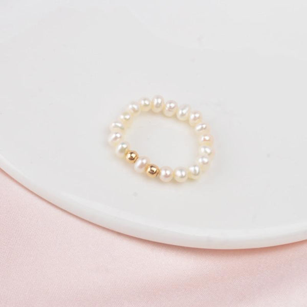 Fashion 3-4mm Mini Small Natural Freshwater Pearl Couple Rings for Women Real 925 Sterling Silver Jewelry Women Gift