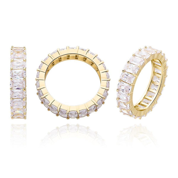 Iced Out CZ Diamond Circle Ring