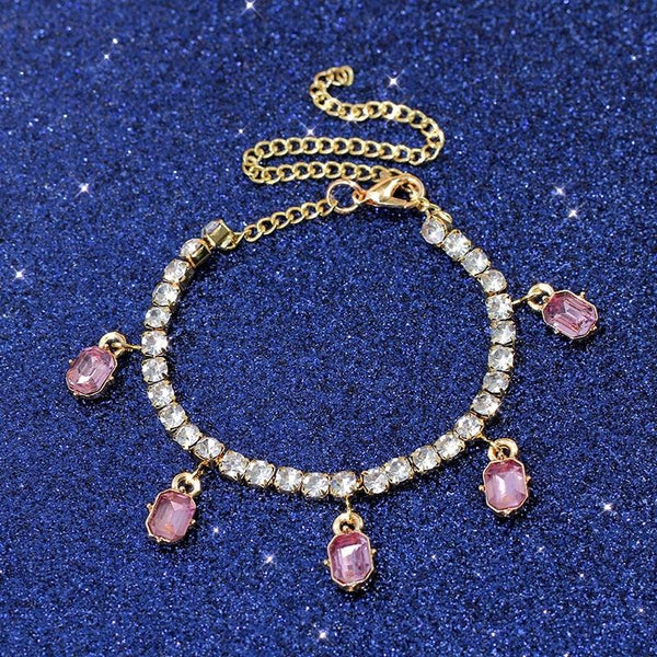 CZ Diamond Charm Bracelet
