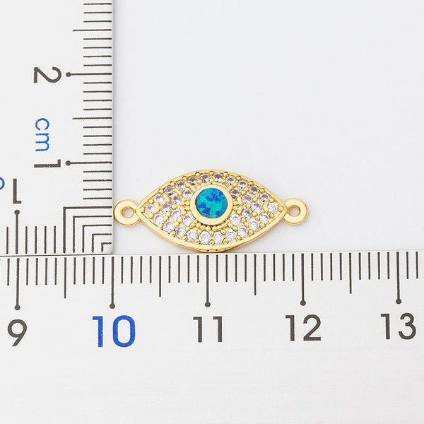 Evil Eye Copper Beads Adjustable Bracelet