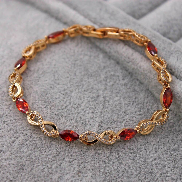 Fahion Waterdrop heart CZ Diamond  Bracelet Trendy Elegant Jewelry