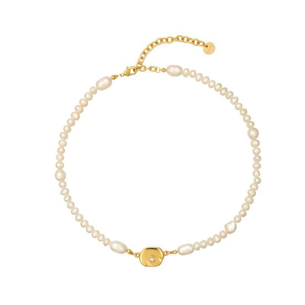Pearl Heart  Gold Plating Necklace