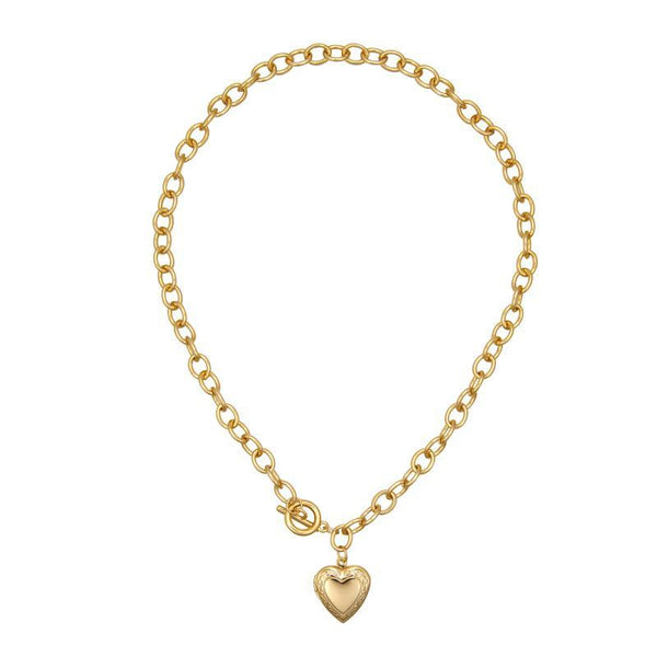 Pearl Heart  Gold Plating Necklace