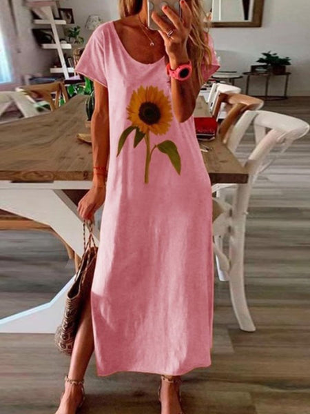 Printed Simple A-line Dress