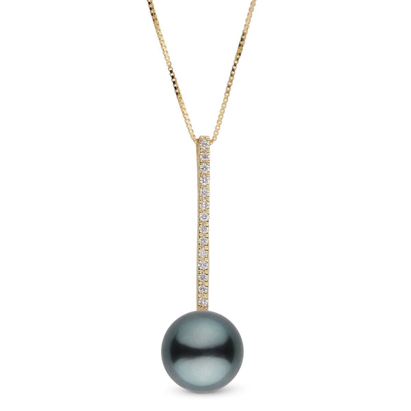 Diamond Bar Collection 9.0-10.0 mm Tahitian Pearl Pendant