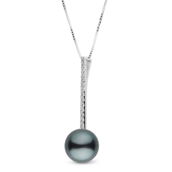 Diamond Bar Collection 9.0-10.0 mm Tahitian Pearl Pendant