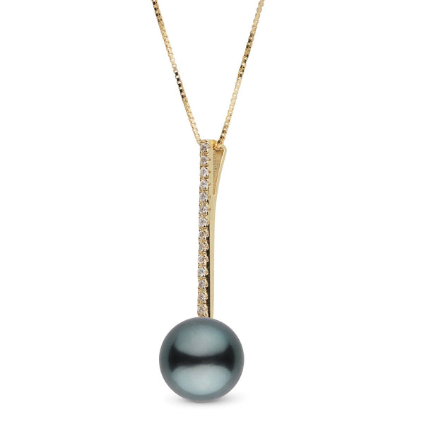 Diamond Bar Collection 9.0-10.0 mm Tahitian Pearl Pendant