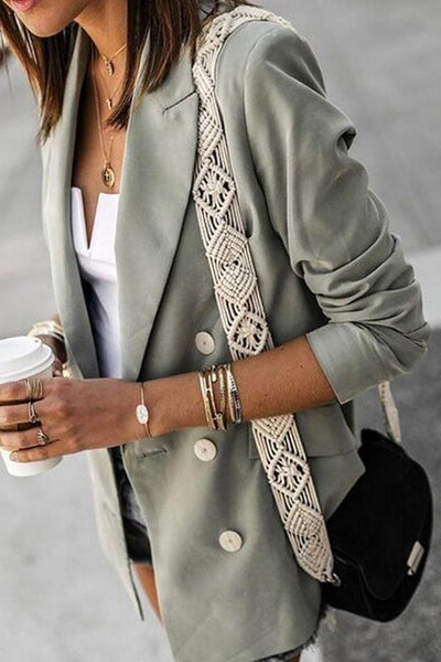 Gracie Business Casual Button Dowm Blazer