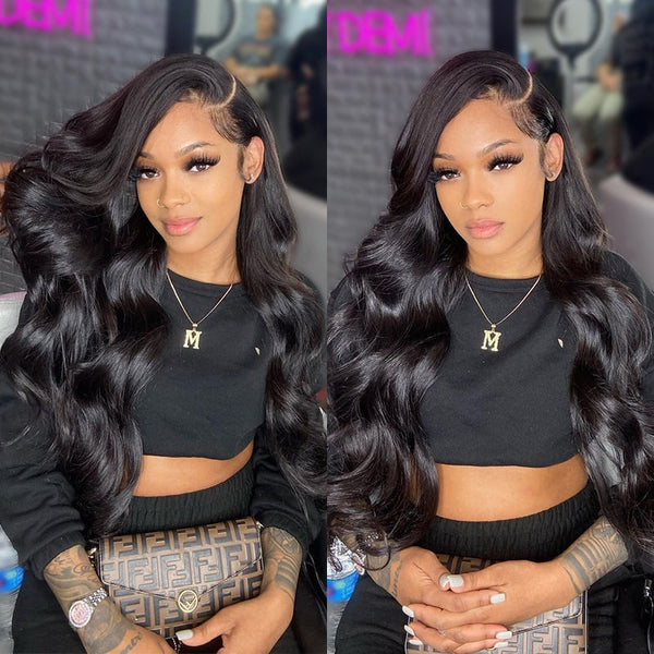 Mslynn HD Lace Wigs Body Wave Wig Transparent 13x4 Lace Front Wig