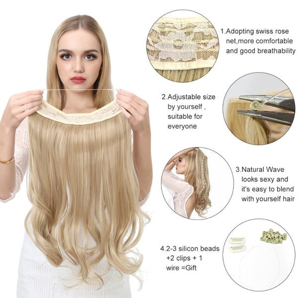 Wave Halo Clip in Hair Extensions Wigs